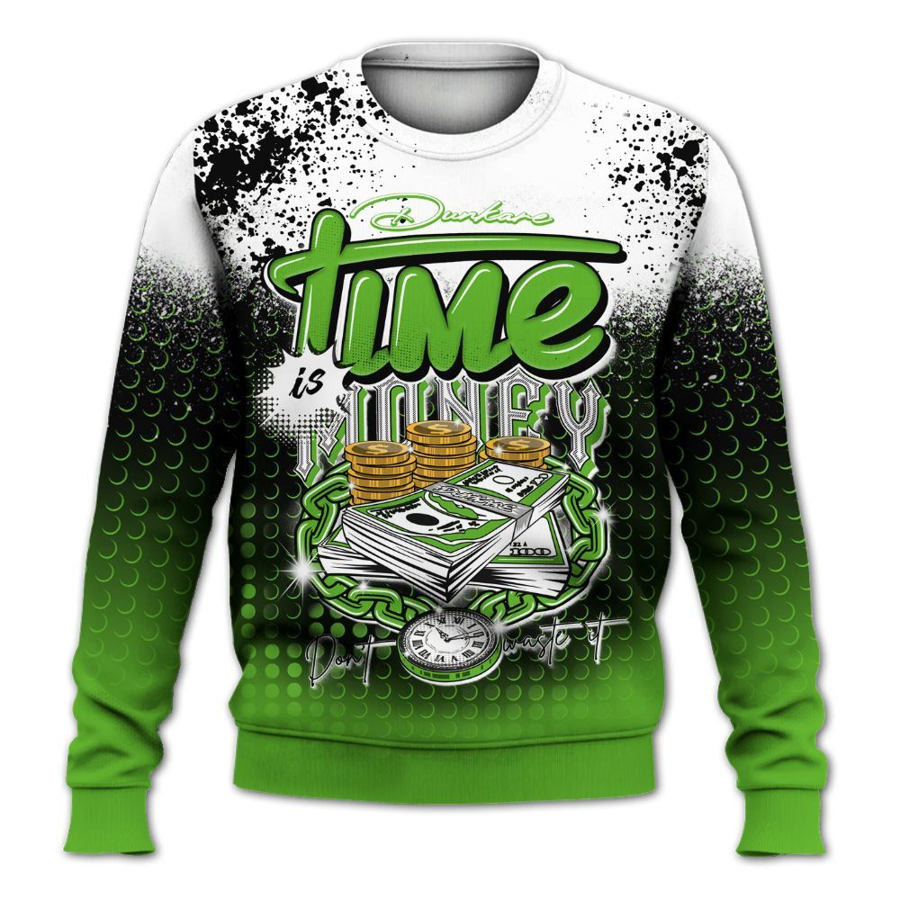 Sweatshirt To Match Air Foamposite One Volt - Halftone Time Is Money All Over Print
