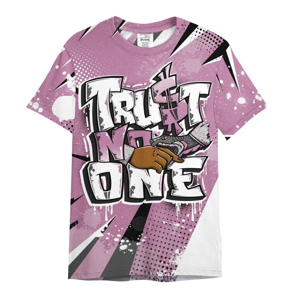 Shirt To Match Neutral Grey Black White Orchid 4s - Poly Trust No One Dripping All Over Print