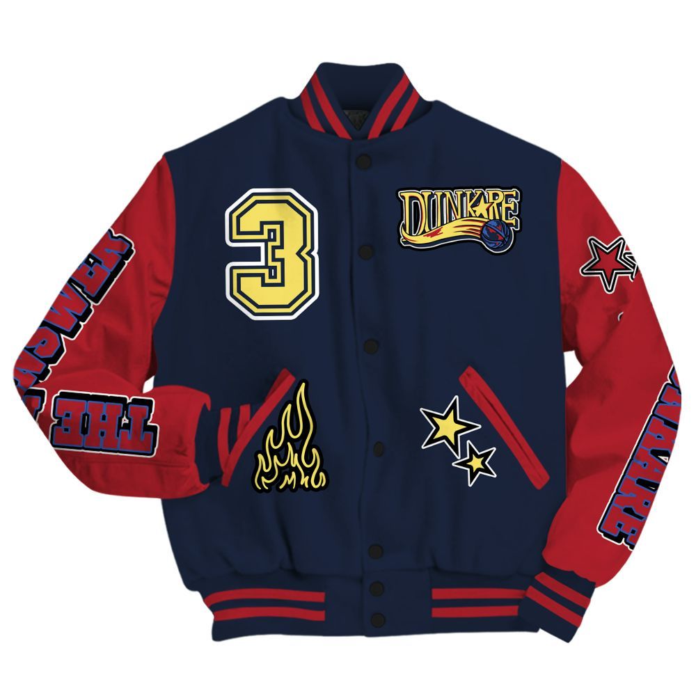 Varsity Jacket To Match Dunk Low COJP What The 2024 - Allen Answer Skeleton All Over Print