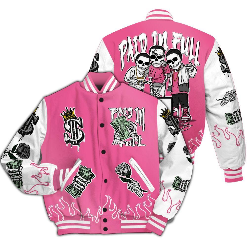 Varsity Jacket To Match Air Max SNDR Hyper Pink - Fire Everybody Paid In All Over Print