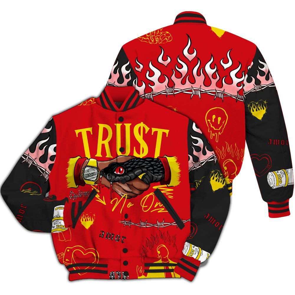 Varsity Jacket To Match Ferrari 14s - Snake Trust No One All Over Print