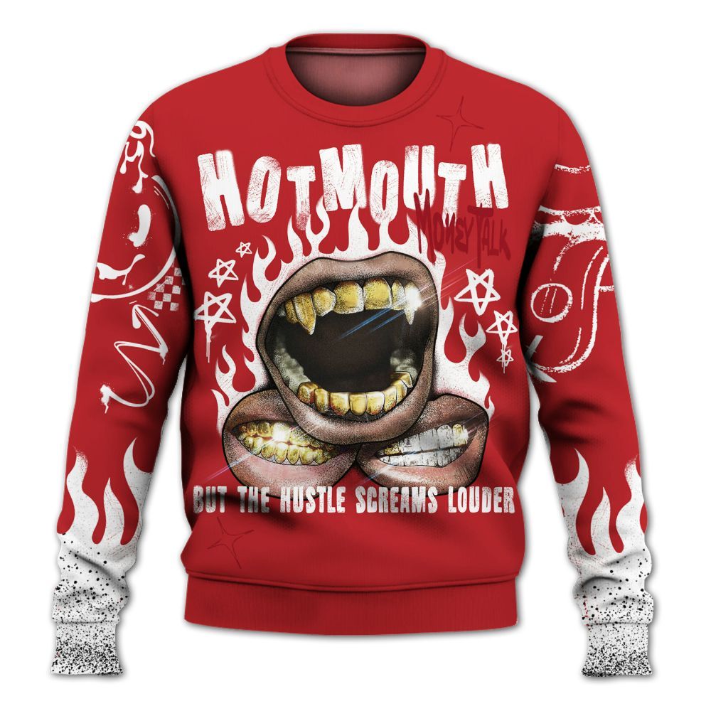 Sweatshirt To Match Retro Cherry 12s - Mouth Burning Street Style All Over Print