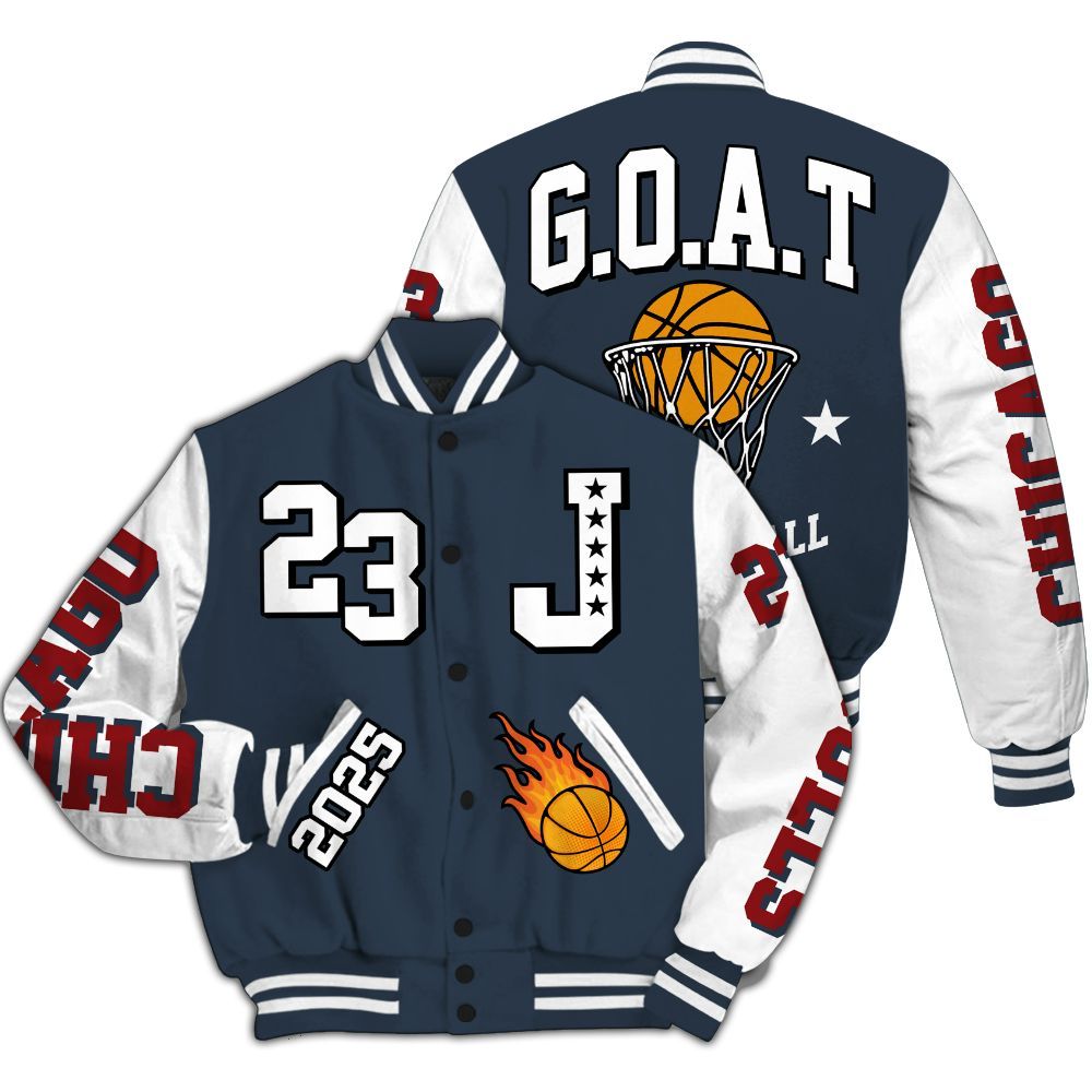 Varsity Jacket To Match Retro Olympic 6s - Chicago 23 Basketball All Over Print