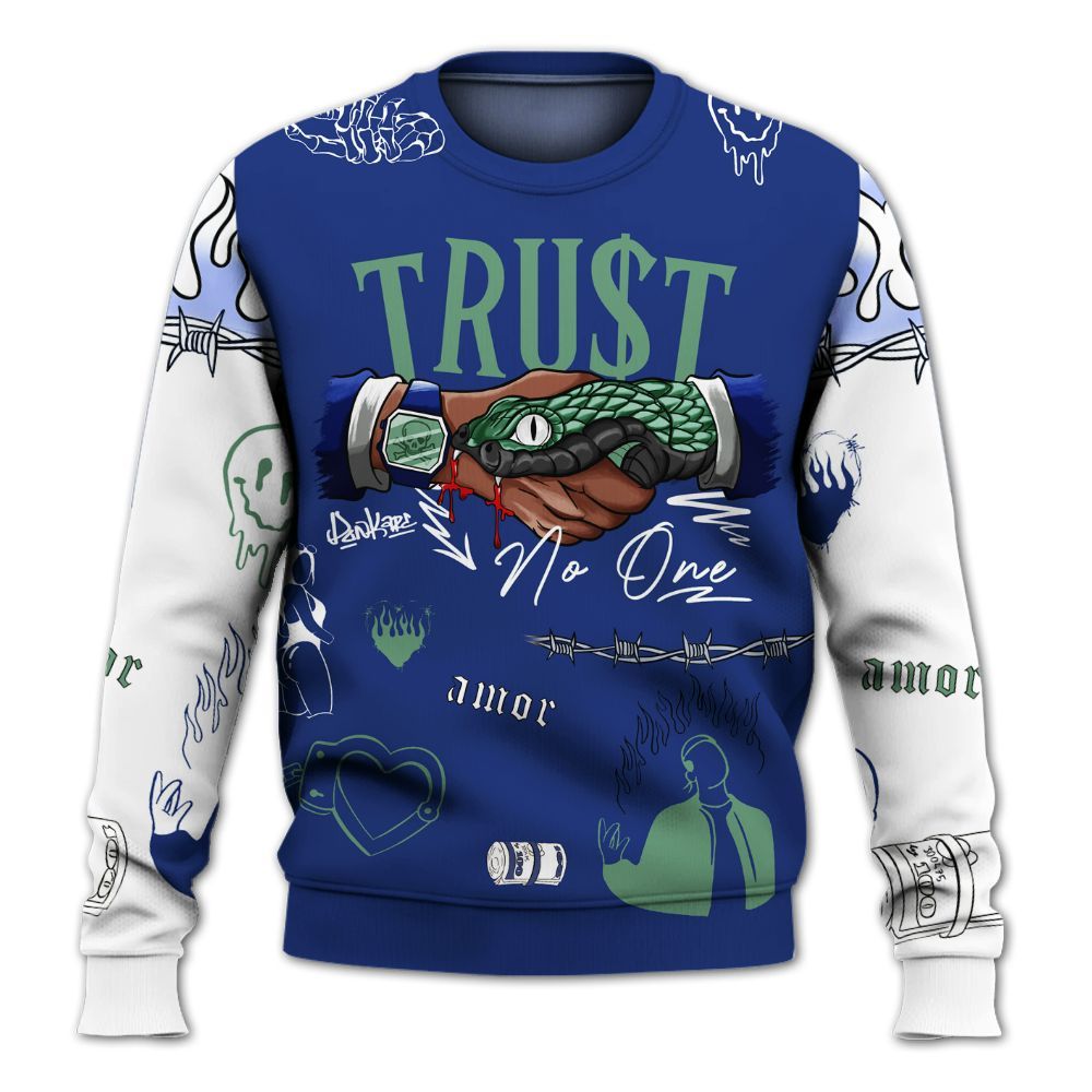 Sweatshirt To Match Dunk Low Tennis Classic - Snake Trust No One All Over Print