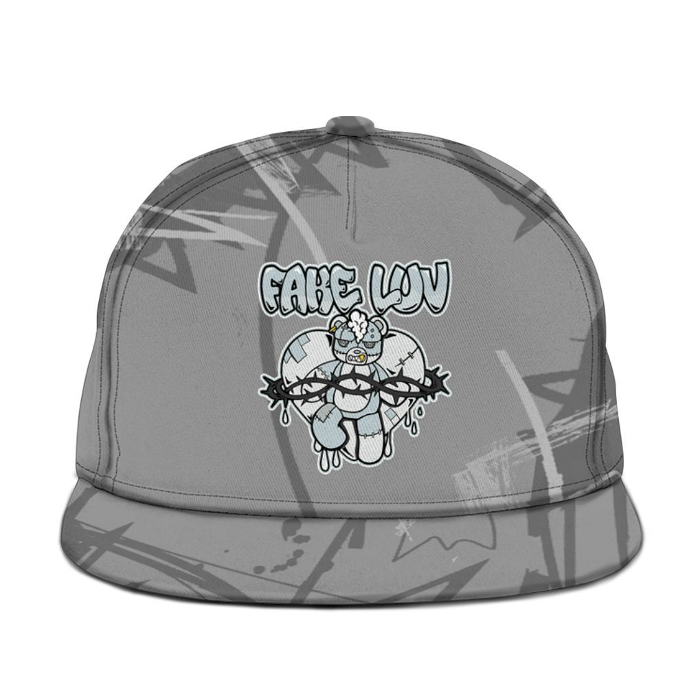 Snapback To Match Black Wolf Grey 12s - False Romance Hugz Messyz Graphic