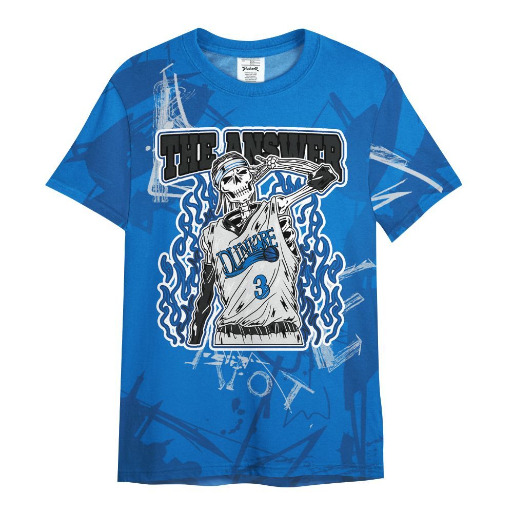 Shirt To Match Blueberry 12s - Allen Answer Skeleton Messyz All Over Print