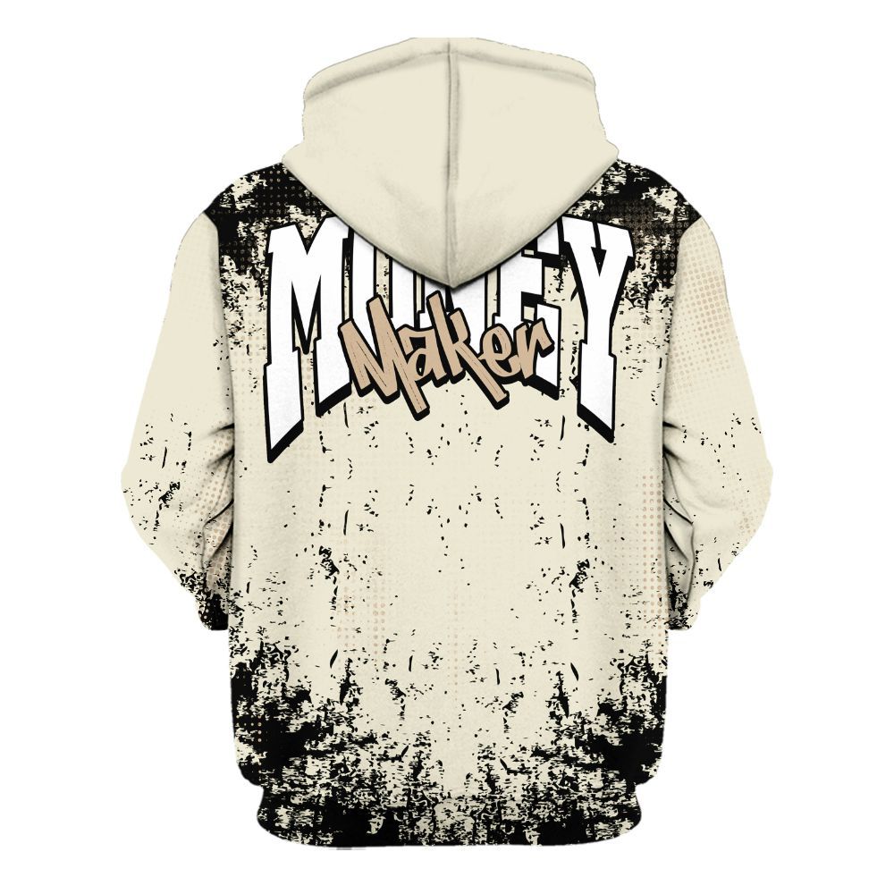 Hoodie To Match Orewood Brown 3s - Move In Silence Money Street Retro All Over Print
