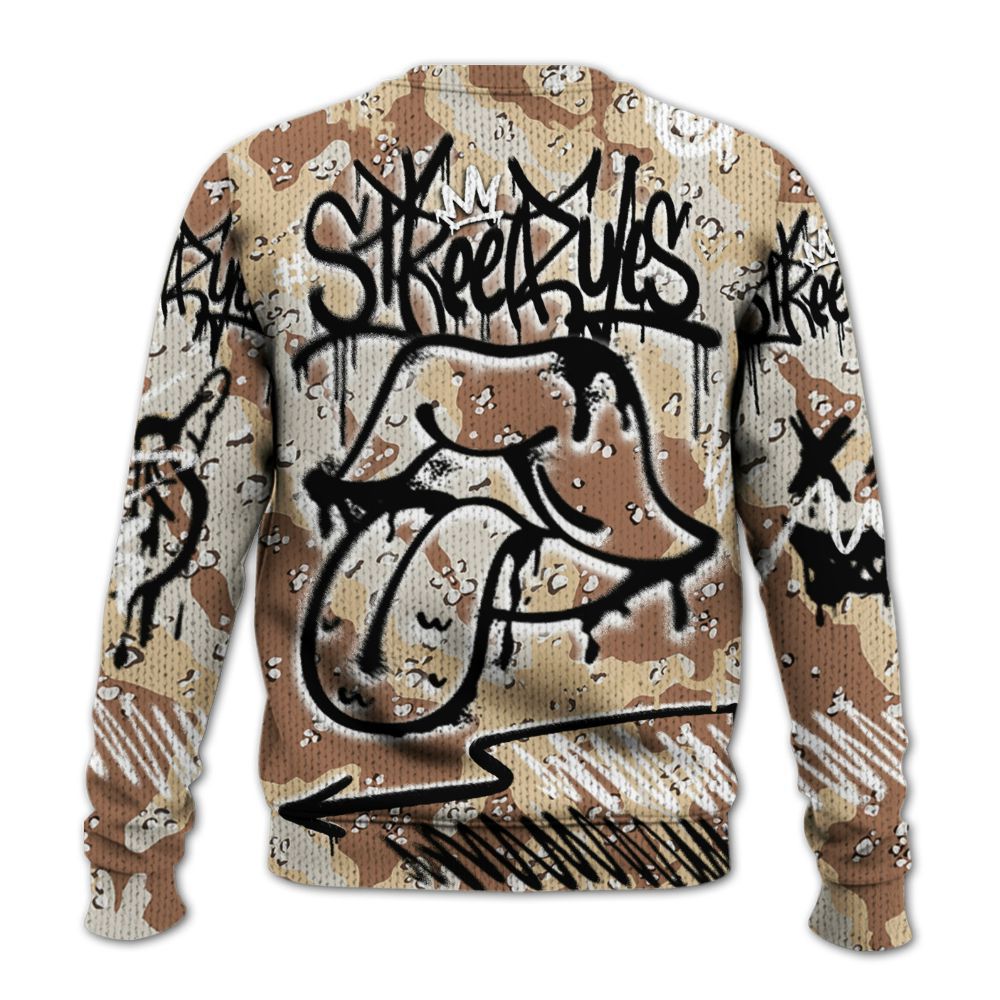 Knitted Sweater To Match Desert Camo 3s - Break Rules Streetwear