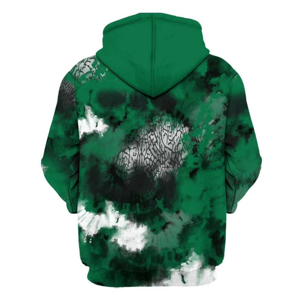 Hoodie To Match Pine Green 3s - God Blessed Tie Dye All Over Print