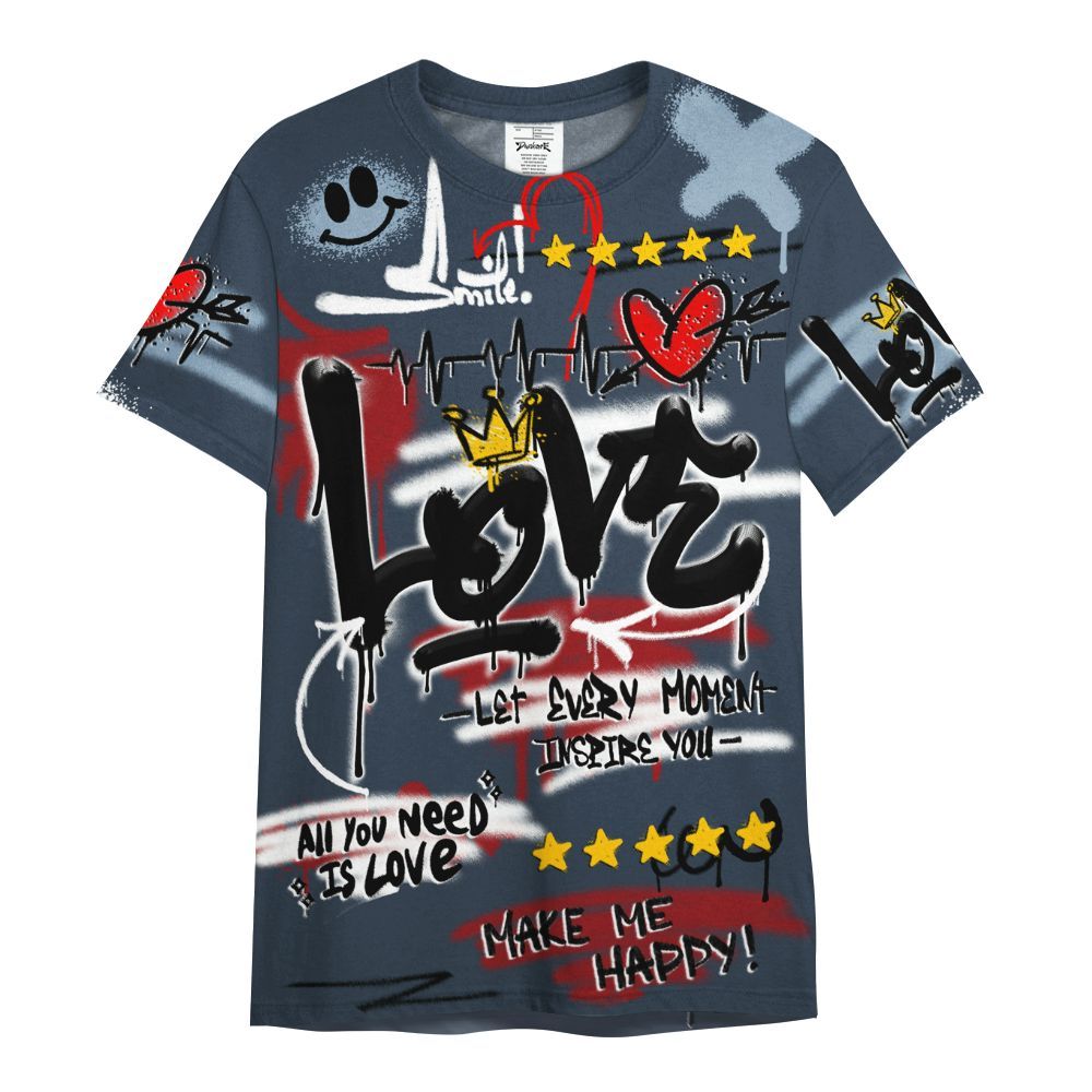 Shirt To Match Retro Olympic 6s - Happy Love Beats Graffiti Streetwear All Over Print