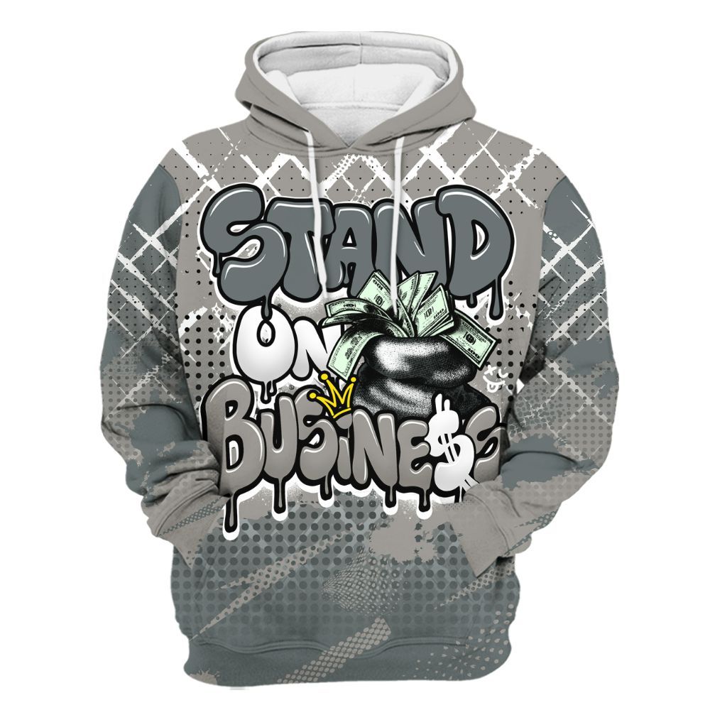 Hoodie To Match Cool Grey 9s - Halftone Stand Business Dripping All Over Print