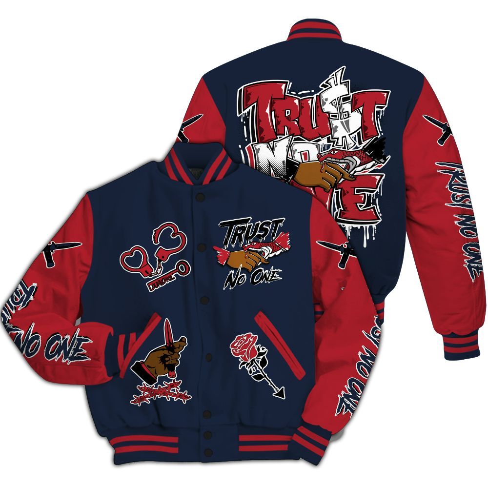 Varsity Jacket To Match Dunk Low COJP What The 2024 - Trust No One Dripping All Over Print