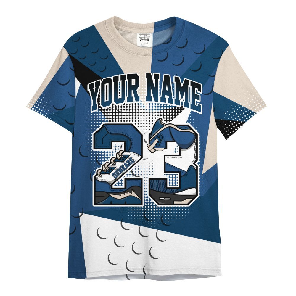 Shirt To Match High OG Midnight Navy 1s - Poly Custom Name Number 23 5s All Over Print