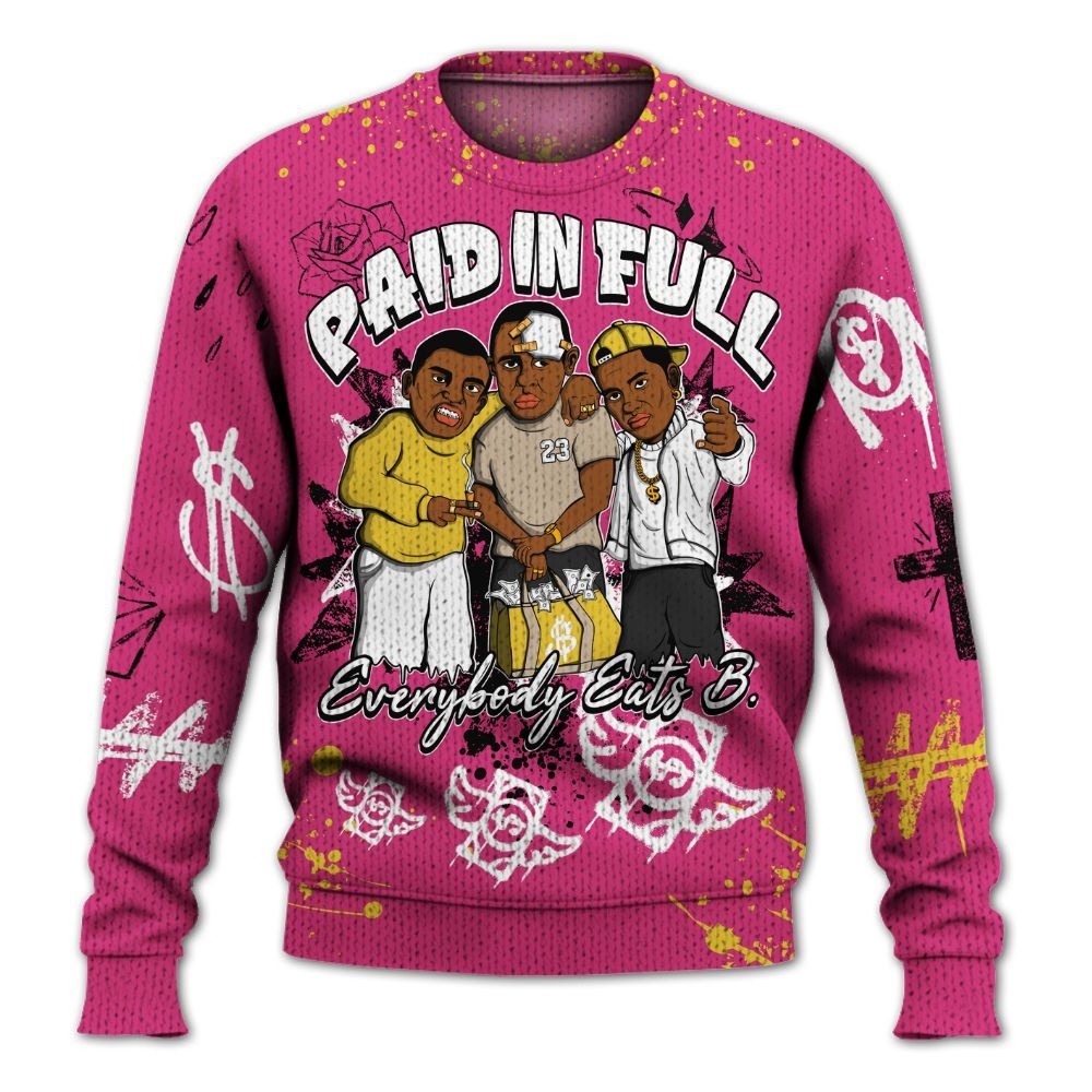 Sweater To Match Comic 4s - Everybody Paid In Full Crayon Graphic