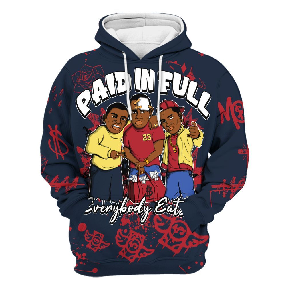 Hoodie To Match Dunk Low COJP What The 2024 - Everybody Paid In Full Crayon All Over Print