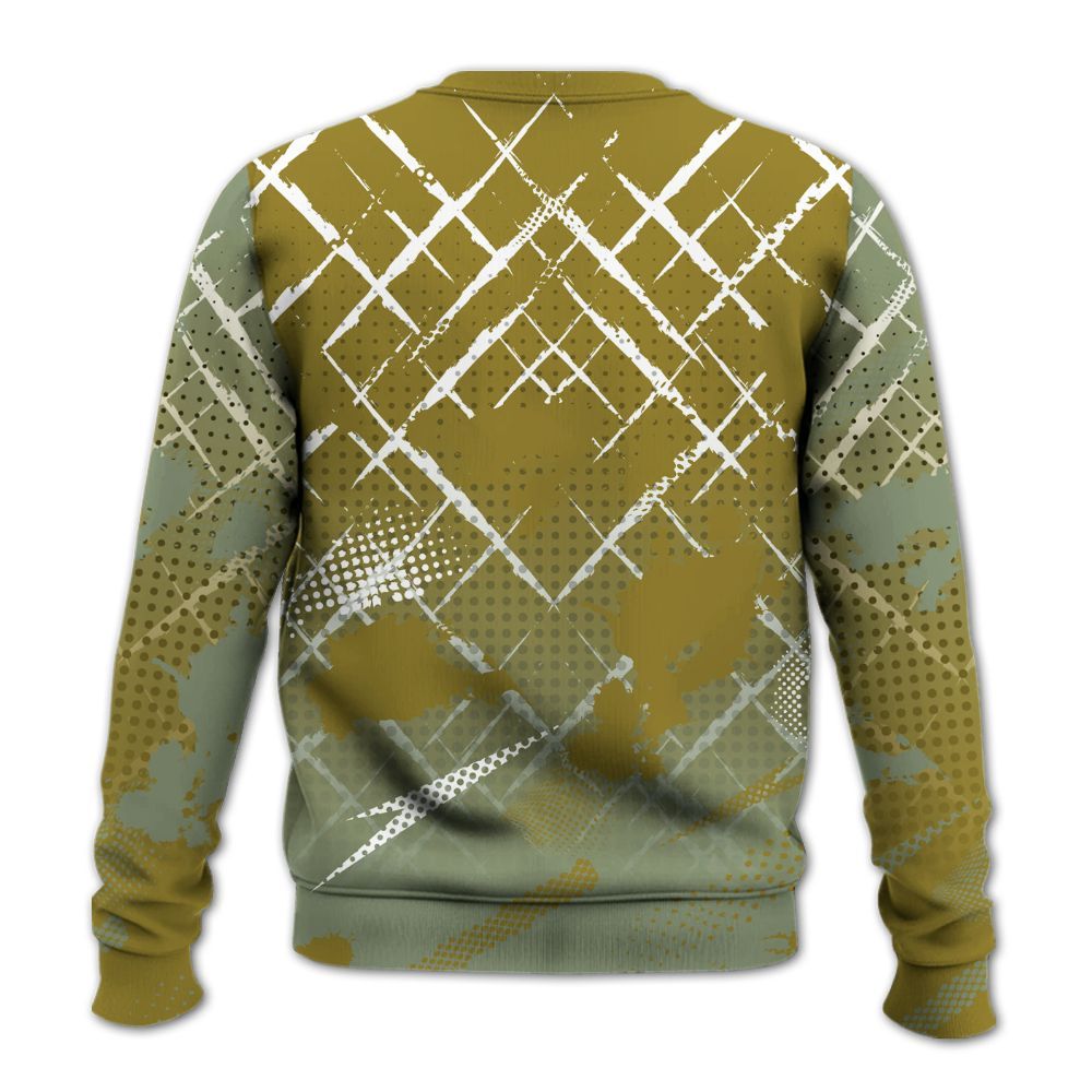 Sweatshirt To Match Air Flightposite Metallic Gold - Halftone Stand Business Dripping All Over Print