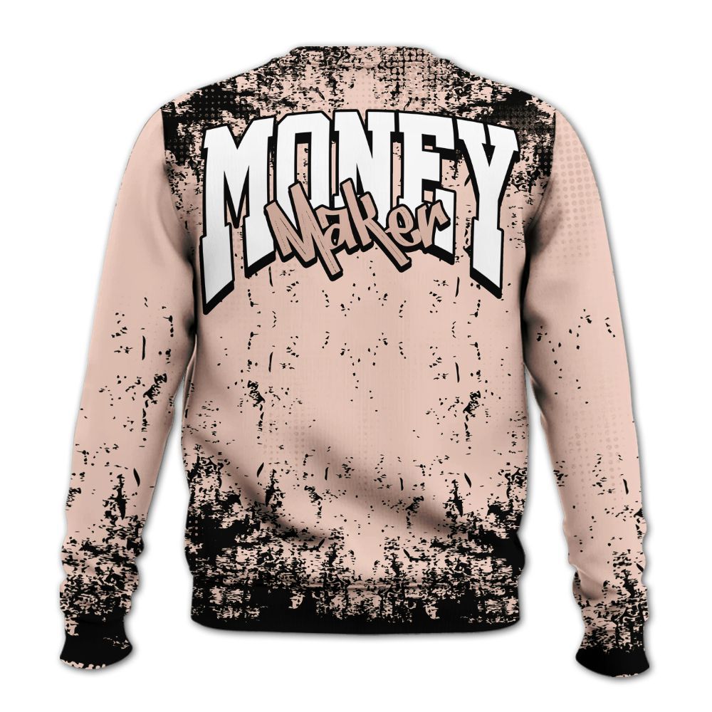Sweatshirt To Match Washed Coral 2s Shirt, Move In Silence Money Street Retro All Over Print
