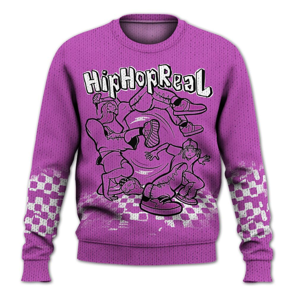Knitted Sweater To Match Hyper Violet 4s - Feel Life Street Style