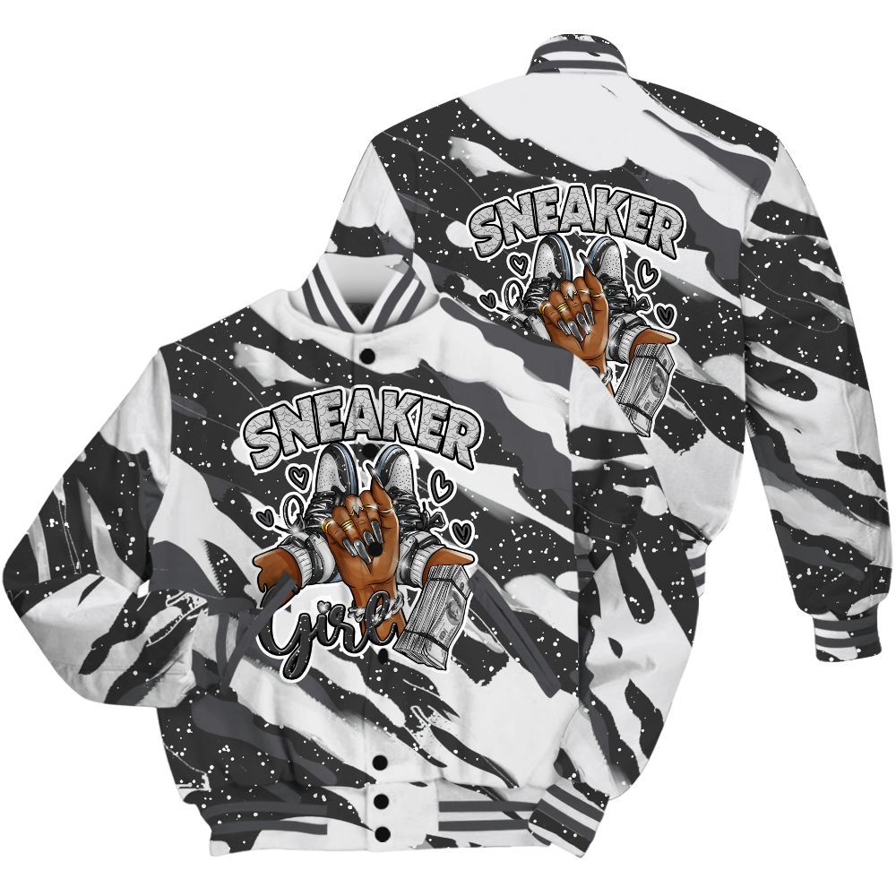 Varsity Jacket To Match Reverse Black White 6s Shirt - Sneakerz Girlz Colored All Over Print