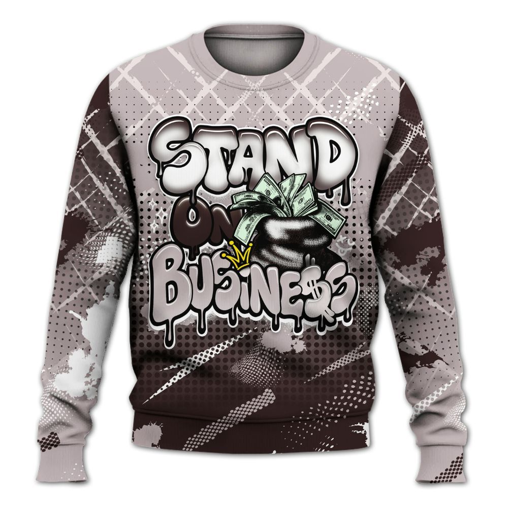 Sweatshirt To Match AMM Air Smokey Mauve 6s - Halftone Stand Business Dripping All Over Print