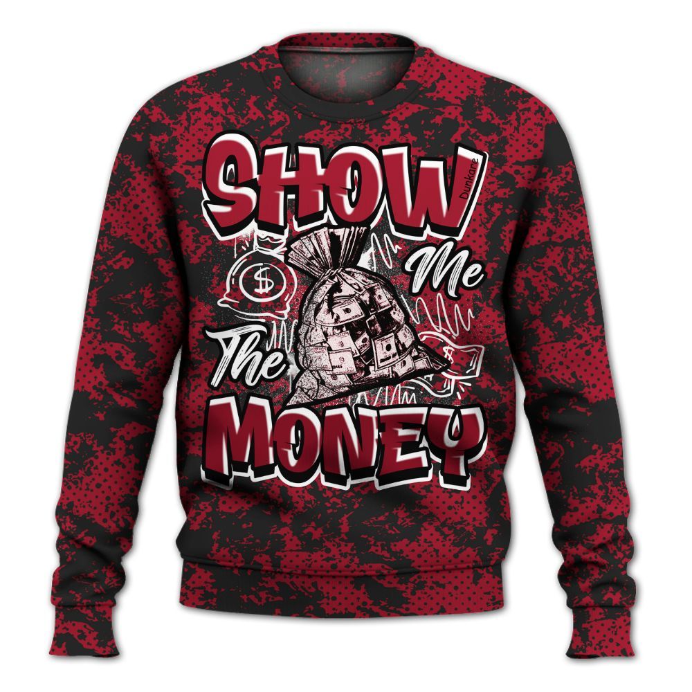 Sweatshirt To Match High OG Black Toe Reimagined 1s - Show Me The Money Retro All Over Print