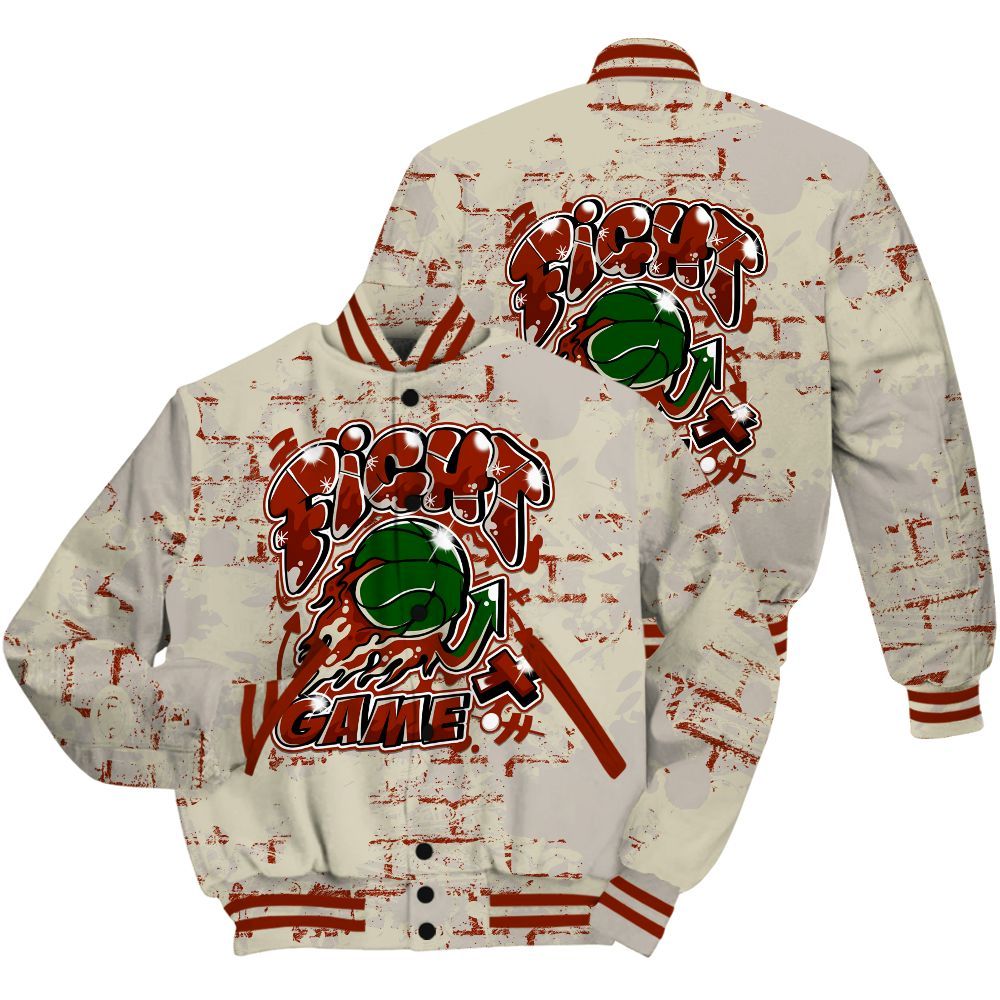 Varsity Jacket To Match El Grito 5s Shirt - Fighter Games Graphic Street Art All Over Print