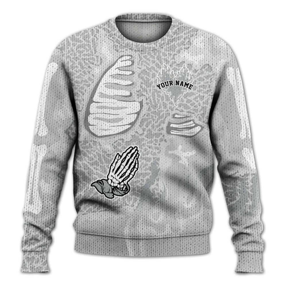 Sweater To Match Retro Pure Money 3s - Dislike Us Graphic Burning Custom Name Graphic