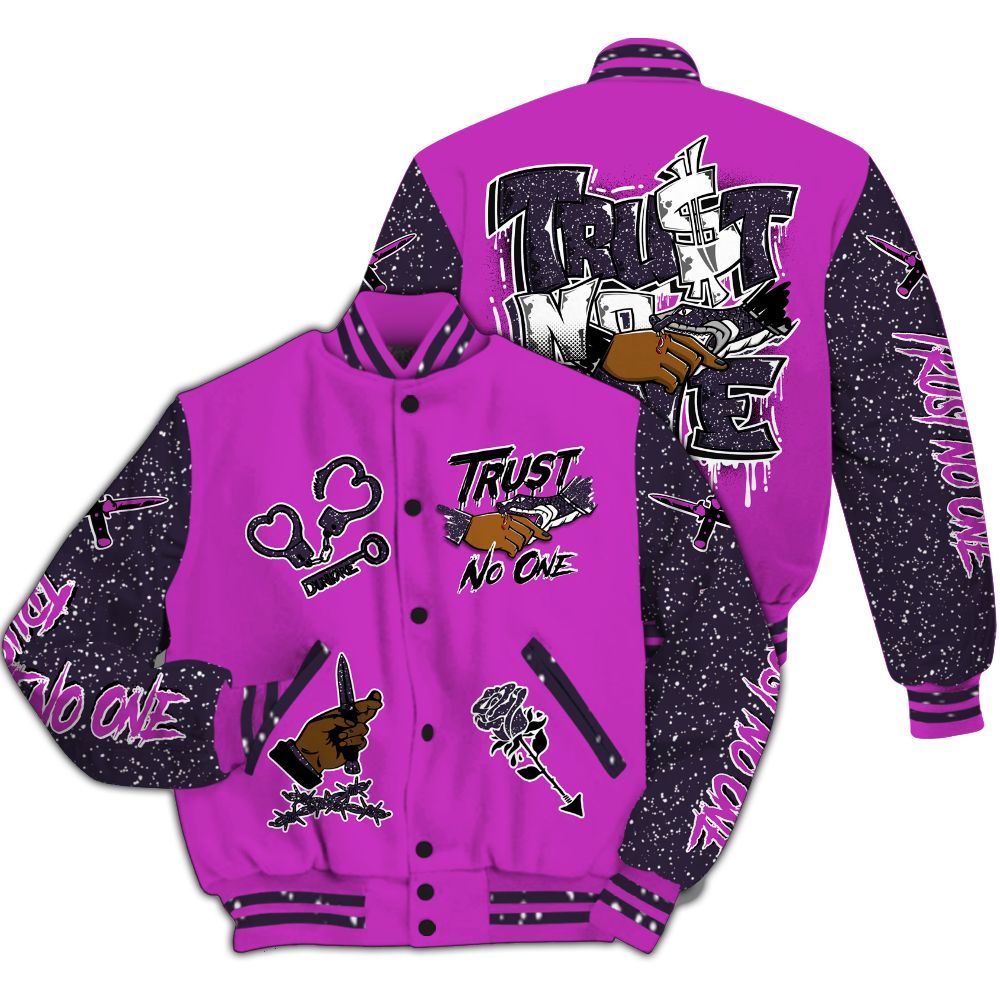Varsity Jacket To Match Ja 2 Staregazer - Trust No One Dripping All Over Print
