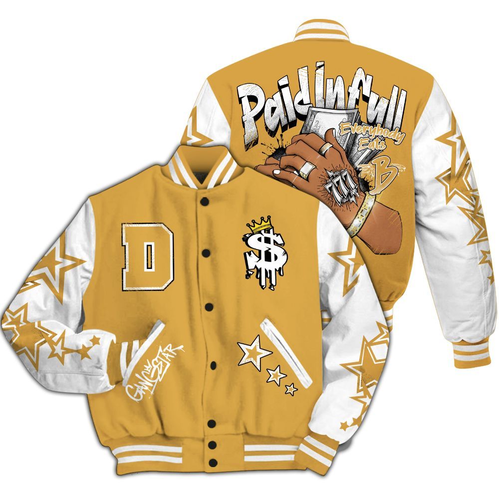 Varsity Jacket To Match Low OG Rookie Of The Year 1s - Lucky Money Paid In Full Retro All Over Print