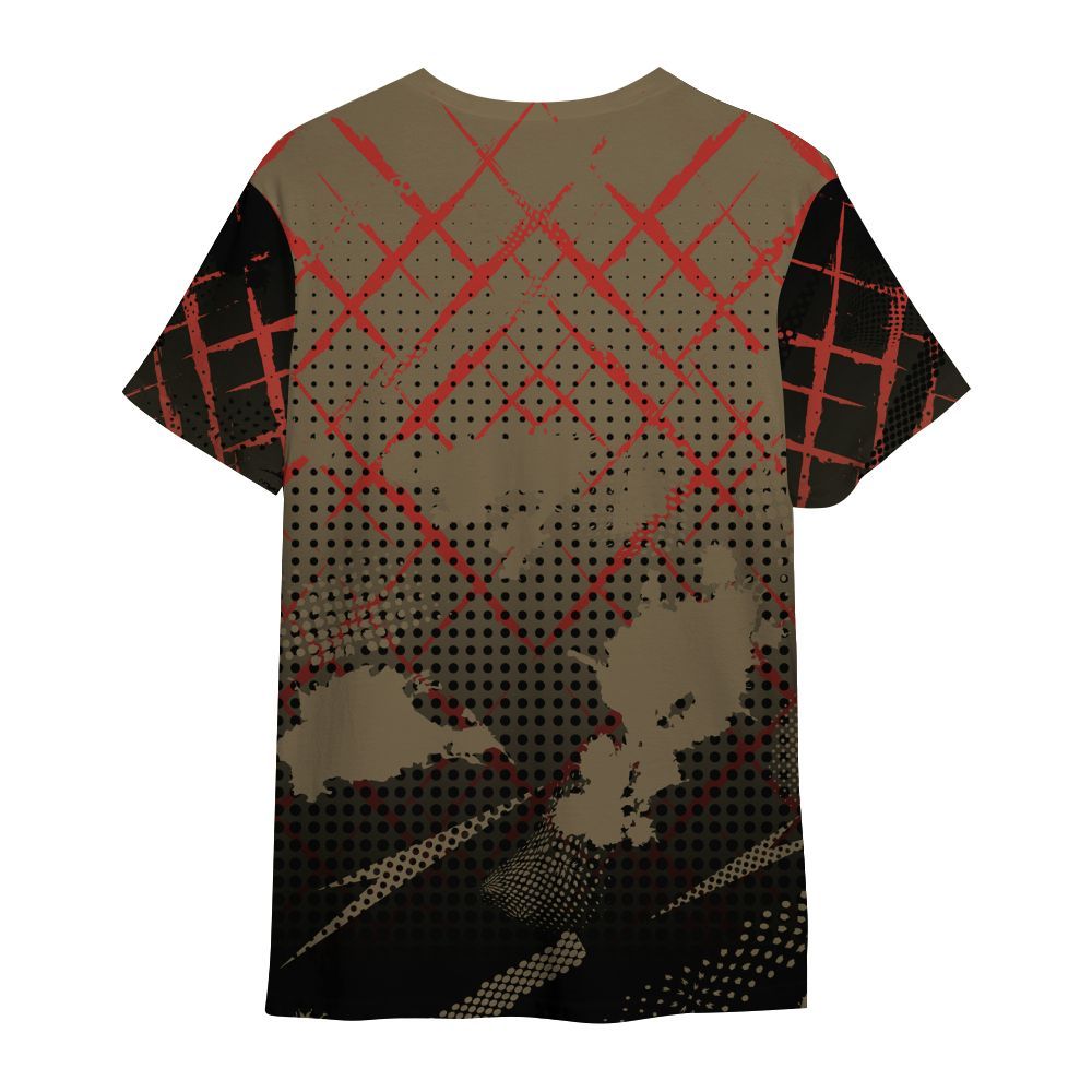 Shirt To Match Olive 9s - Halftone Stand Business Dripping All Over Print