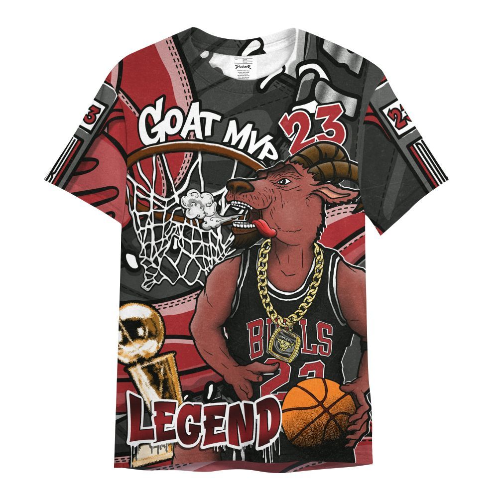 Shirt To Match Alternate Flu Game 12s - 23 Goat JD All Over Print