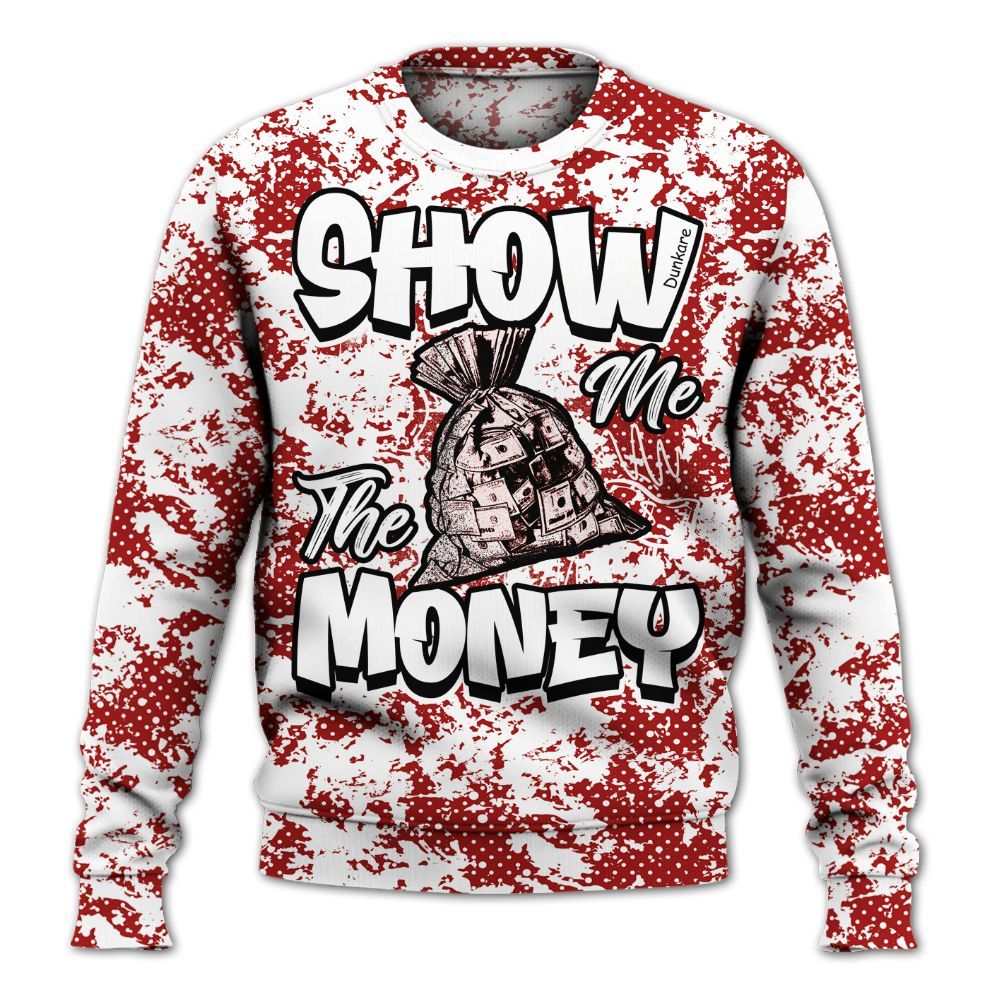 Sweatshirt To Match Red Taxi 12s - Show Me The Money Retro Red Taxi 12s Outfit All Over Print