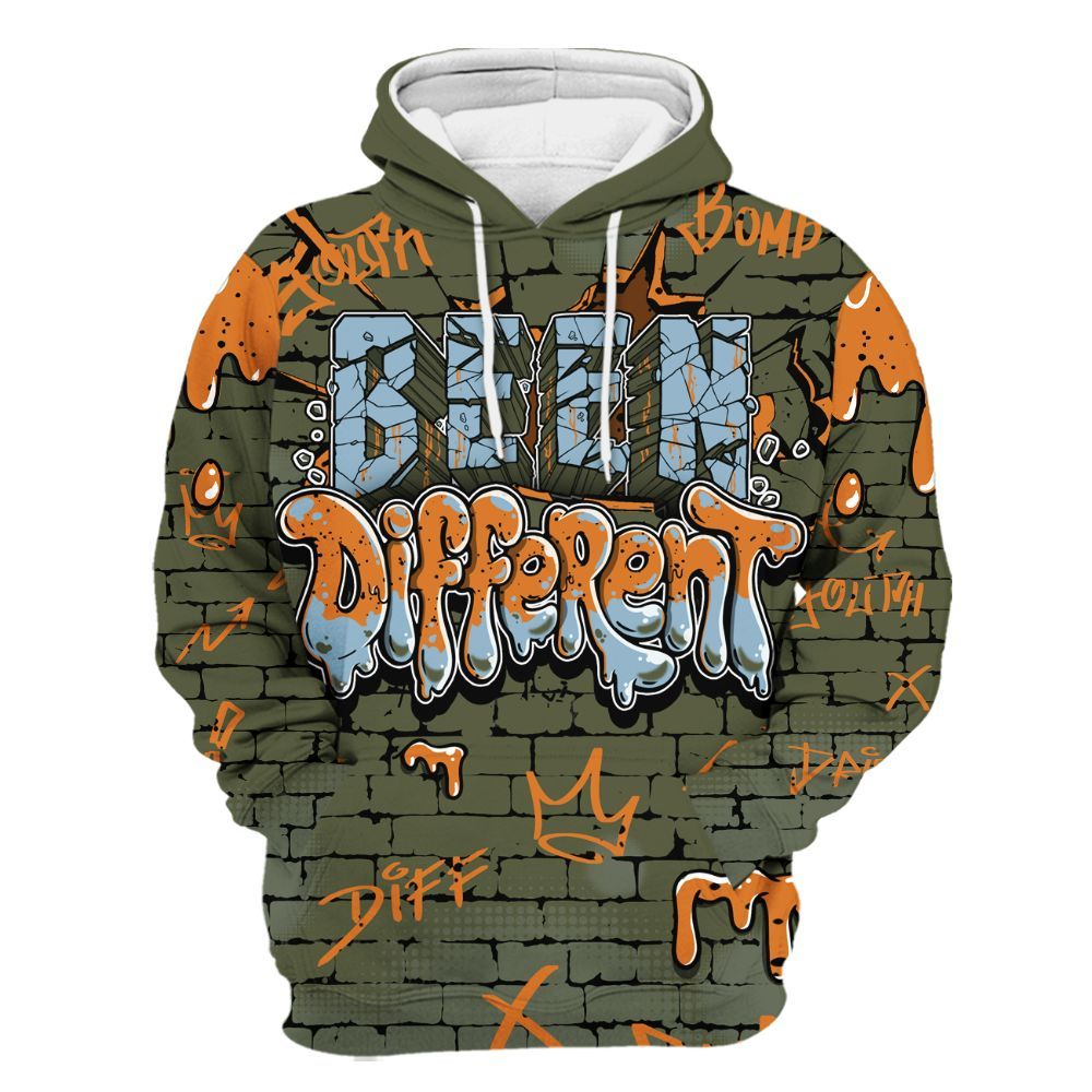 Hoodie To Match Olive 5s - Been Different Drippin Streetwear All Over Print