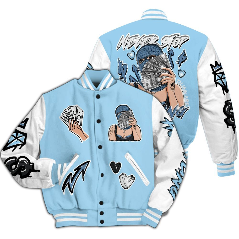 Varsity Jacket To Match Legend Blue 11s - Hustling Unique All Over Print