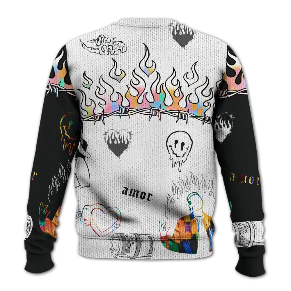 Knitted Sweater To Match Air Rainbow Weave - Snake Trust No One