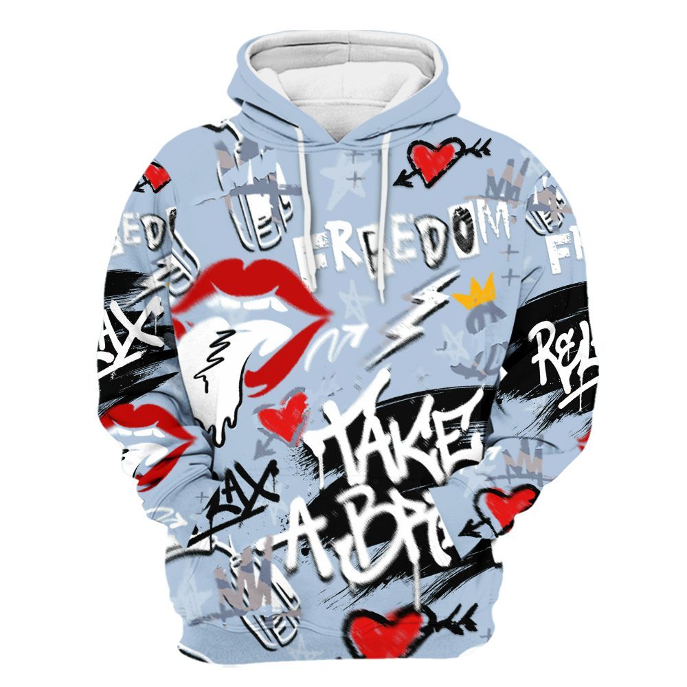 Hoodie To Match Ja 2 Induction - Take Break Freedom Graffiti Streetwear All Over Print