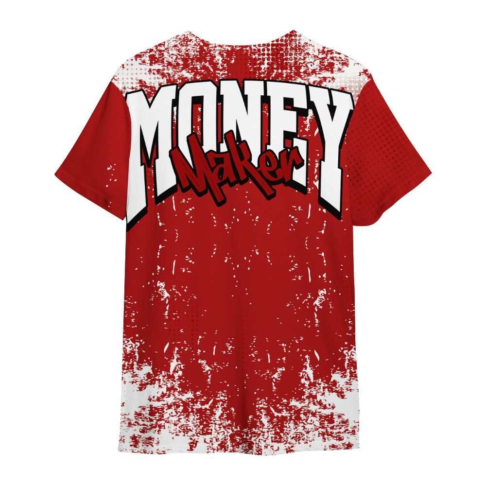 Shirt To Match Low Terror White University Red 1s - Move In Silence Money Street Retro All Over Print