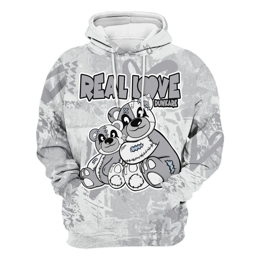 Hoodie To Match Low OG Wolf Grey 1s - Sincere Fondness Bear All Over Print