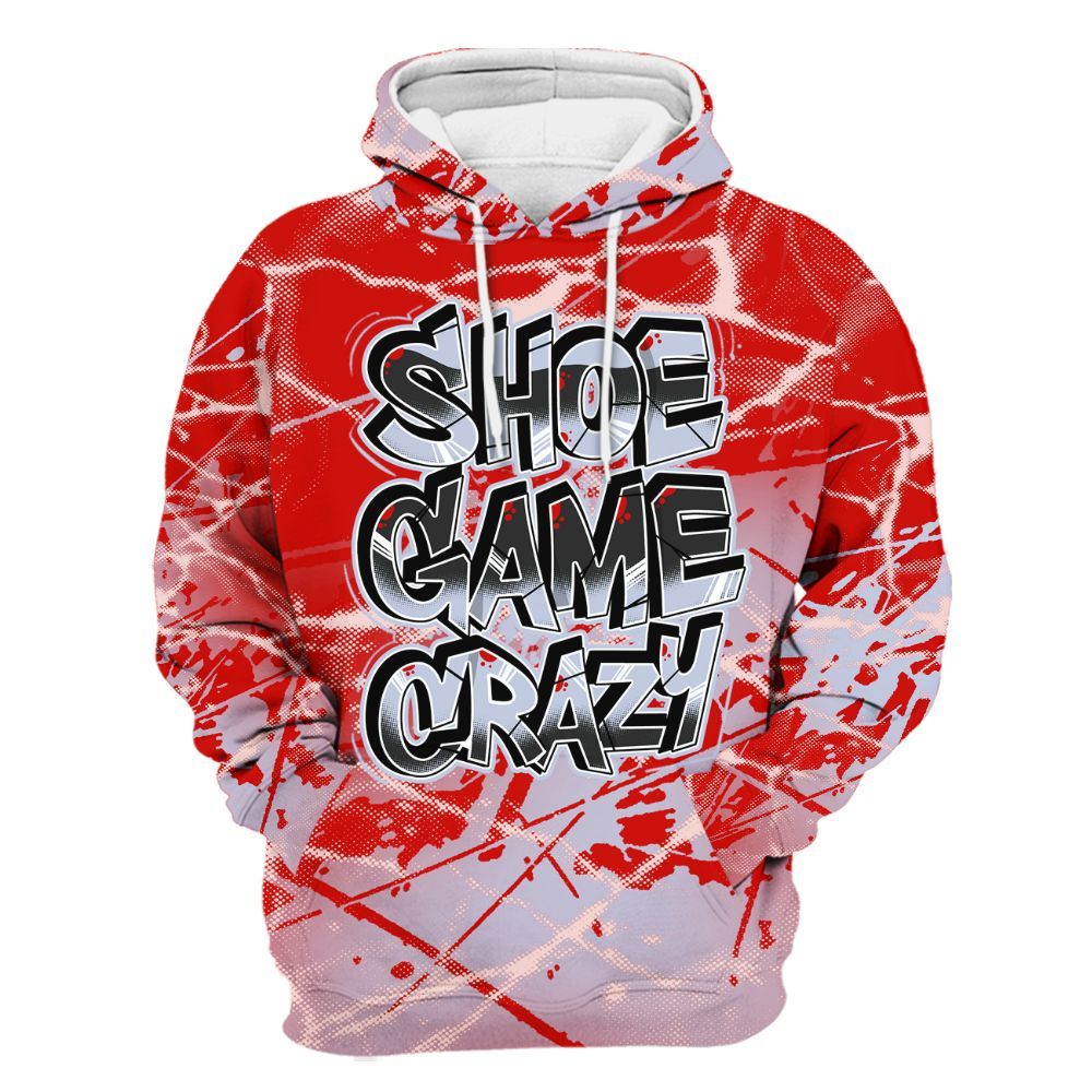 Hoodie To Match Fire Red 6s - Shoe Game Crazy Graphic All Over Print