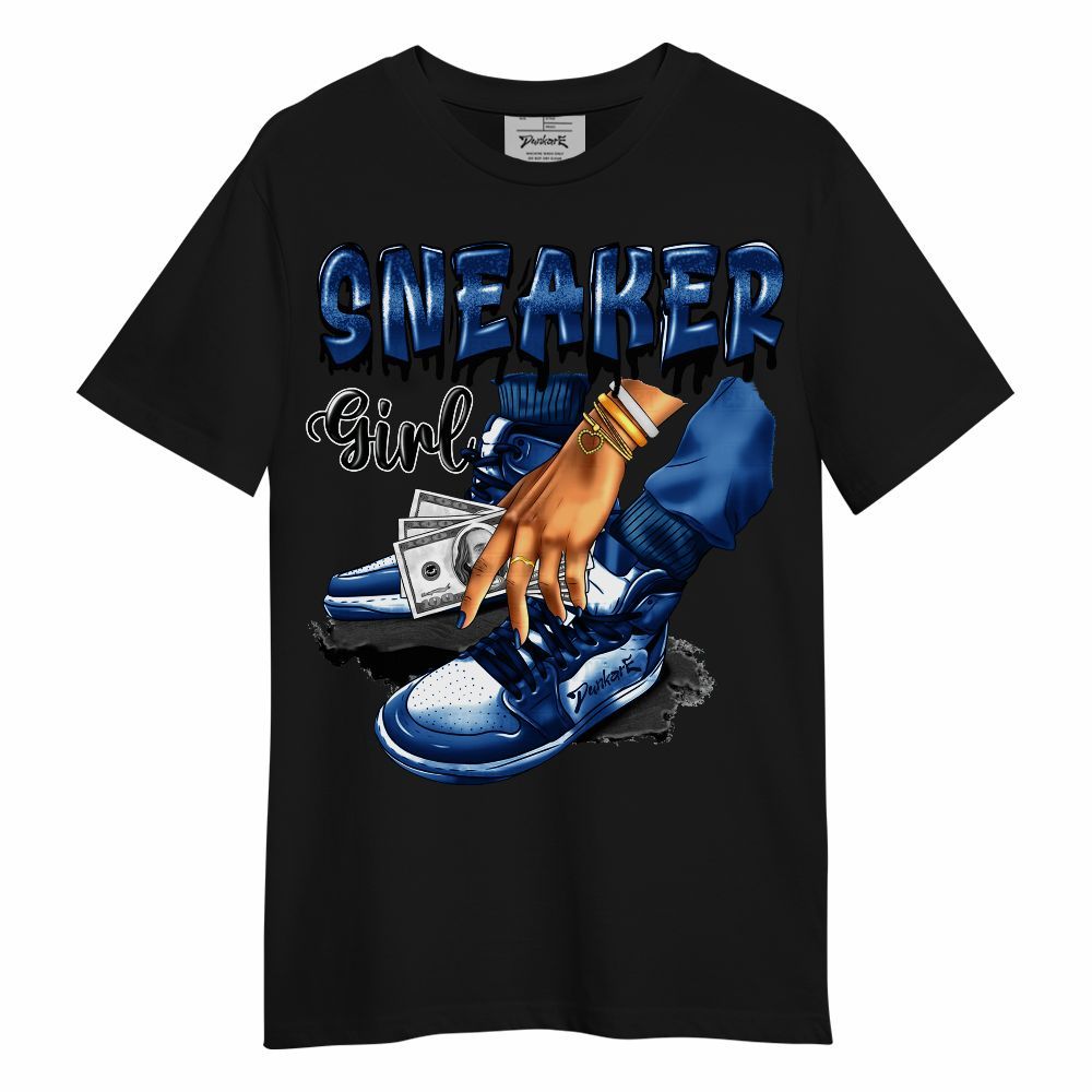 Shirt To Match High OG Midnight Navy 1s - SNEAKER Girl Money Drip Unisex Shirt