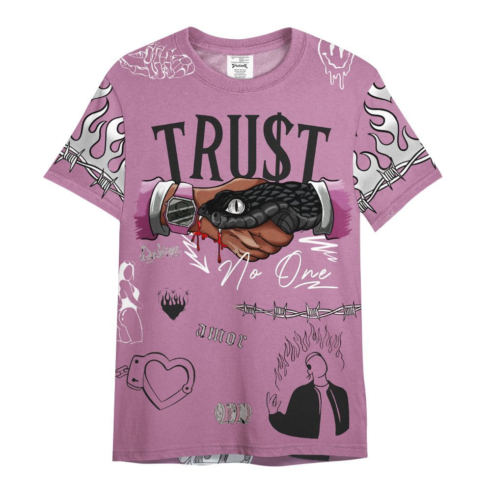 Shirt To Match Neutral Grey Black White Orchid 4s - Trust No One Graphic All Over Print