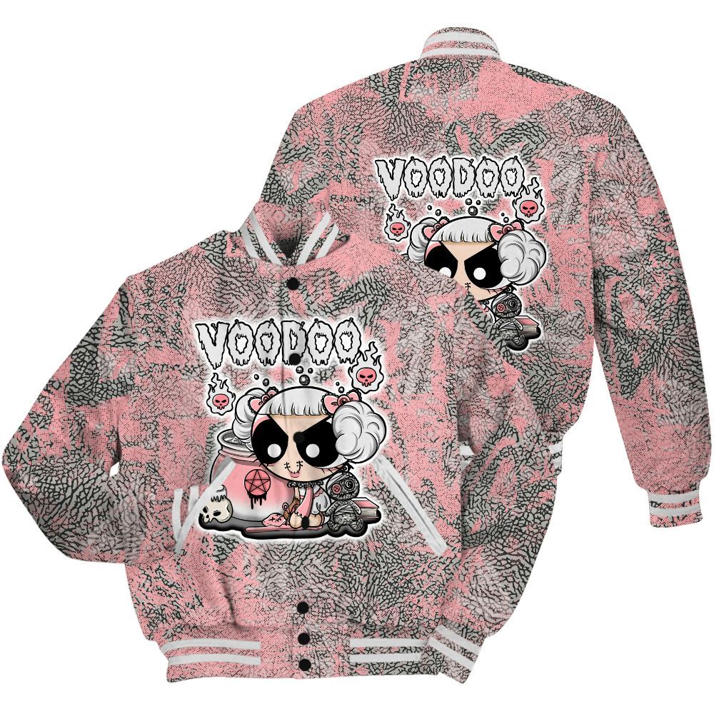 Varsity Jacket To Match Retro Wings 3s Shirt - Voodooz Heart Grunge All Over Print