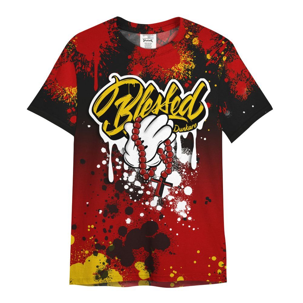 Shirt To Match Low Lucky Cat 1s - God Blessed Ink Drip All Over Print