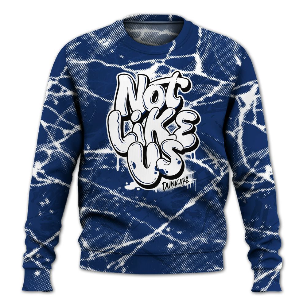 Sweatshirt To Match High OG Deep Royal Blue 1s - None Like Us Graphic All Over Print