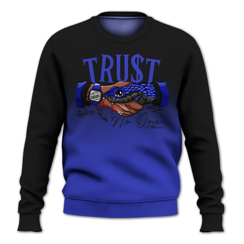 Sweatshirt To Match Retro Black Concord 12s - Snake Trust No One Drip All Over Print