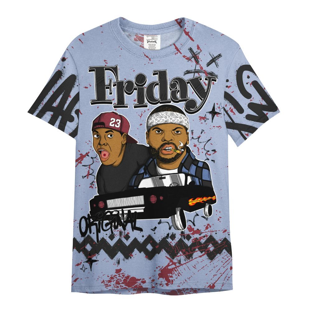 Shirt To Match Black Metallic 5s - Friday Sneaker Crayon All Over Print
