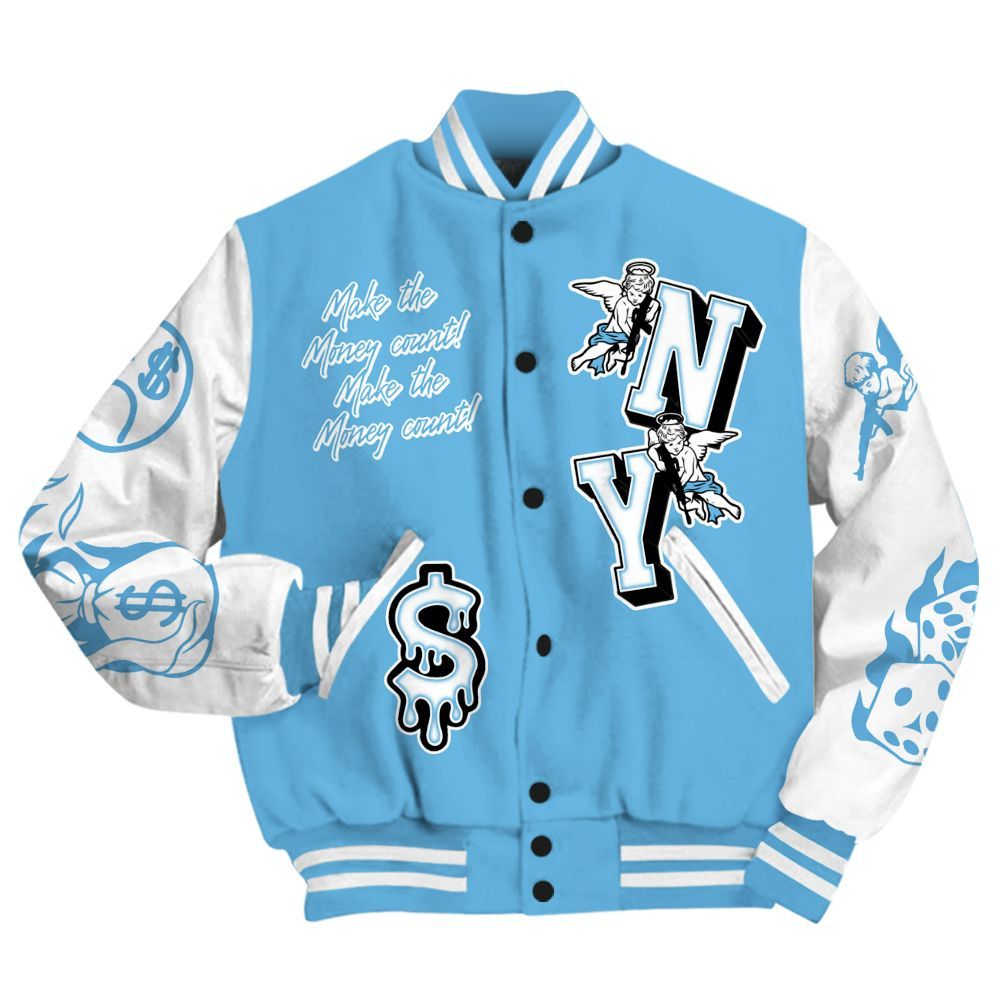 Varsity Jacket To Match Melo 12s - Paid In Full Money All Over Print