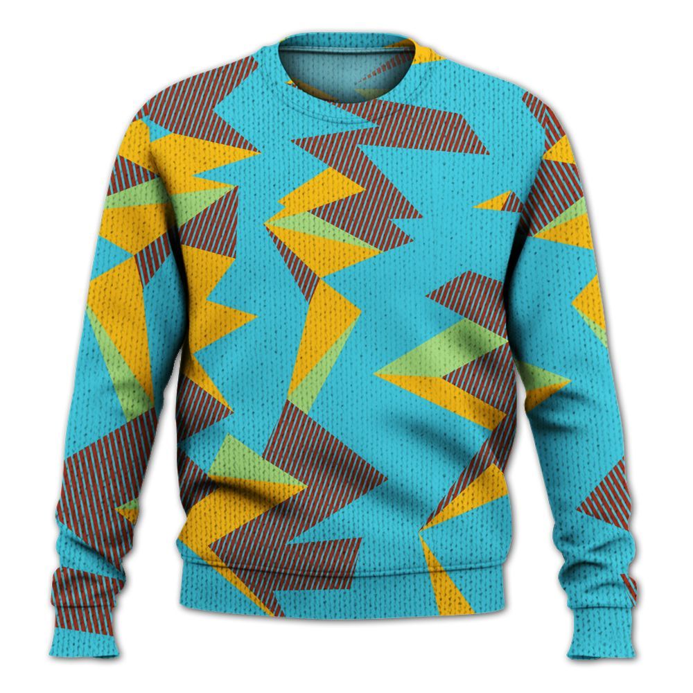 Knitted Sweater To Match SB Dunk Di'Orr Greenwood - Geometric Camouflage Pattern