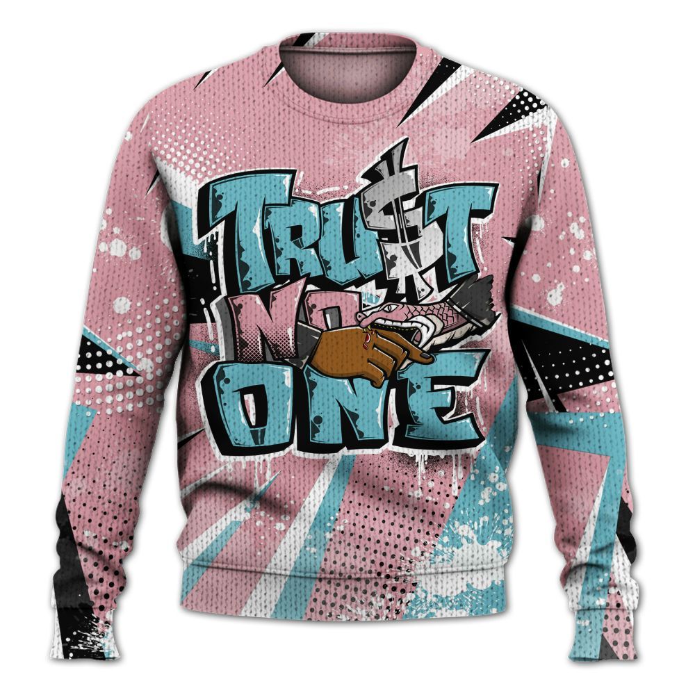 Knitted Sweater To Match Doernbecher 6s - Poly Trust No One Dripping
