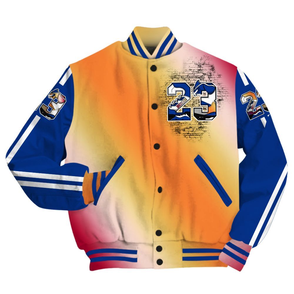 Varsity Jacket To Match Air Griffey Max Los Angeles 1s - Custom Name Number 23 5s All Over Print
